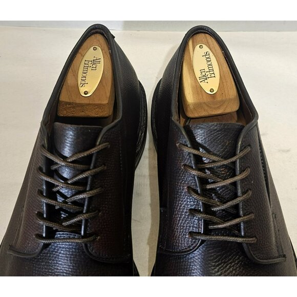 Allen Edmonds Men\'s Leeds Dark Brown Pebbled  Oxfords Dress Shoes Size 5.5E main image 4